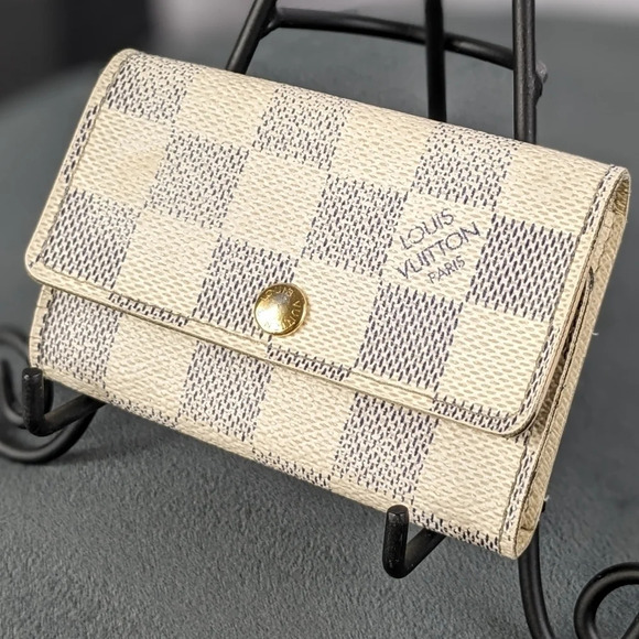Louis Vuitton Damier Azur Multicles 6 Key Case wallet LV AUTHENTIC *FIRM PRICE* - Picture 1 of 16